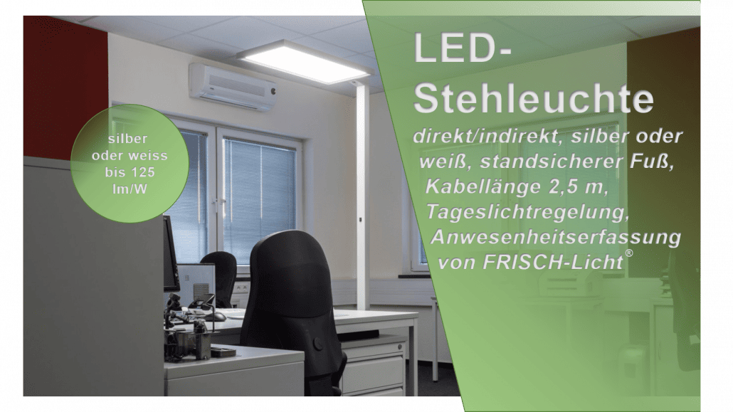 Hochwertige LED-Stehleuchte direkt-indirekt, UGR19