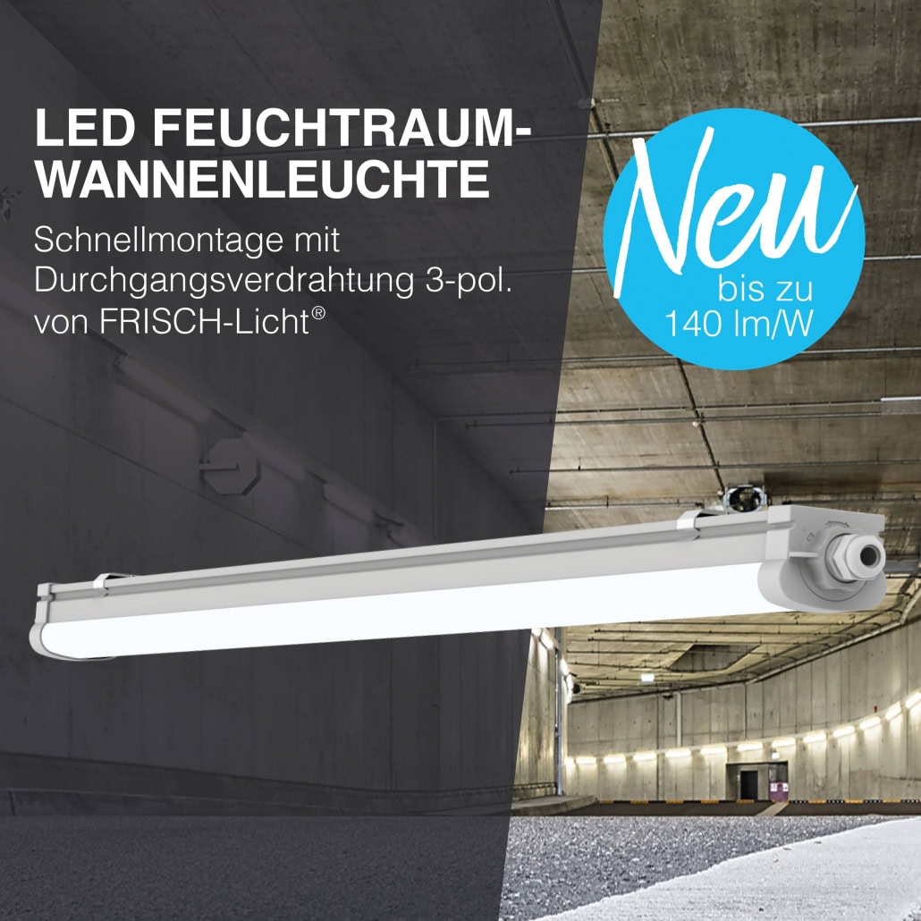 FRISCH-Licht LED-Feuchtraum-Wannenleuchte 9466 Serie
