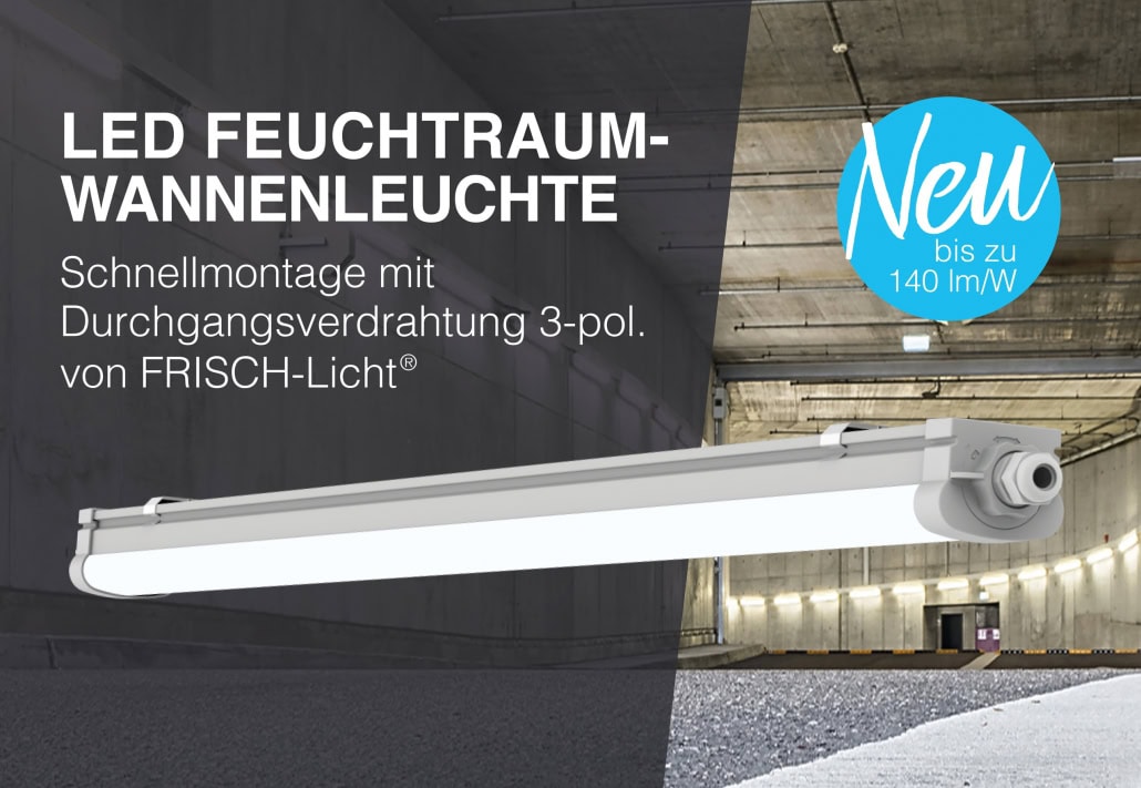 FRISCH-Licht LED-Feuchtraum-Wannenleuchte 9466 Serie FRISCH-Licht LED-Feuchtraum-Wannenleuchte 9466 Serie