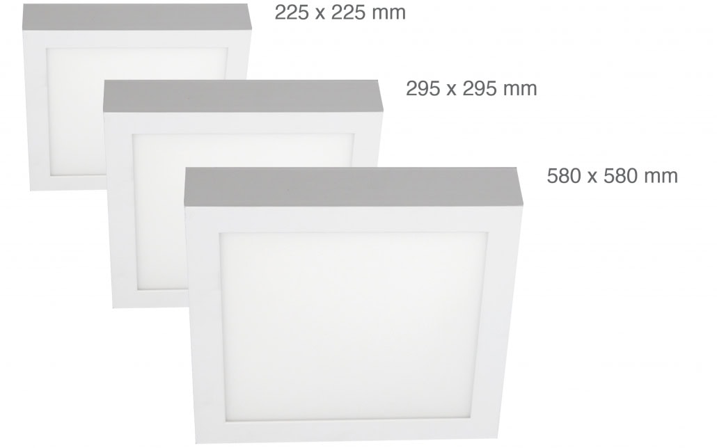 FRISCH LICHT LED-Aufbau-Downlights quadratisch, MICROPAL®, IP54