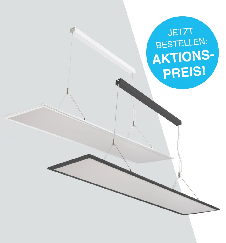 FRISCH-Licht LED-Pendelleuchte Aktion LED-Pendelleuchte mit direktem und indirektem Licht in weiß und in schwarz