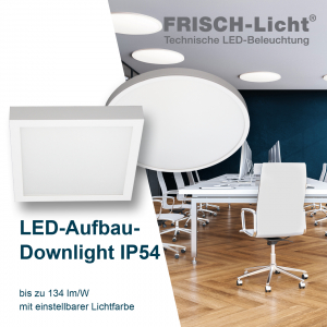 FRISCH-Licht LED-Aufbau-Downlight IP54